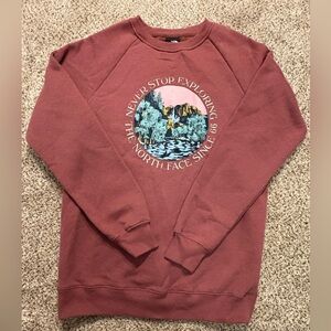 The North Face Women's Graphic Crew Neck Sweater - Mauve